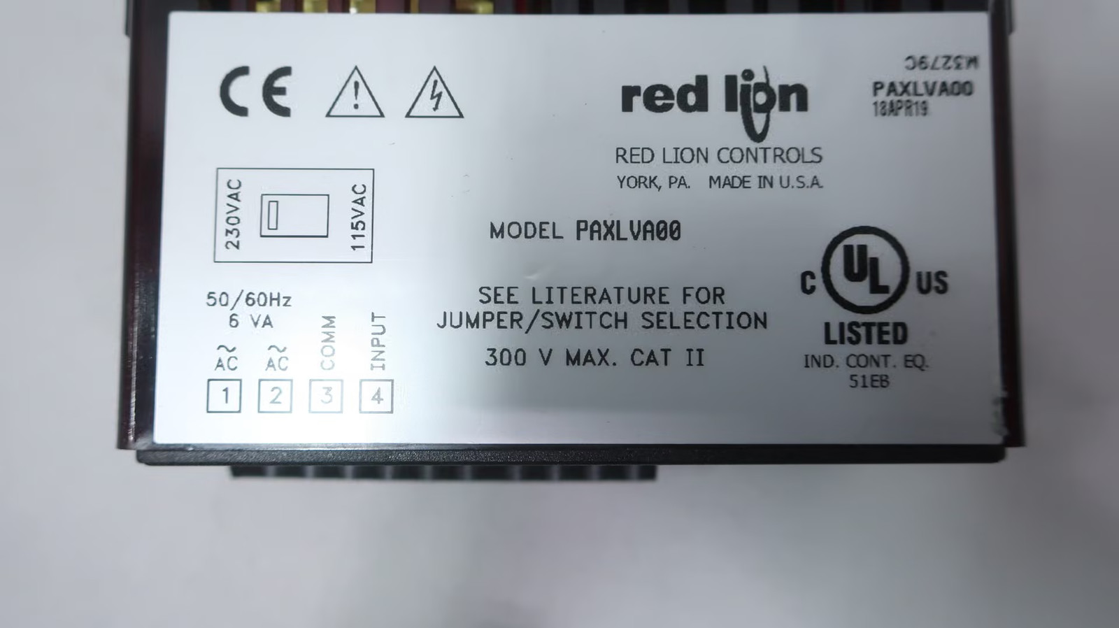 Red Lion PAXLVA00 Digital Panel Meter