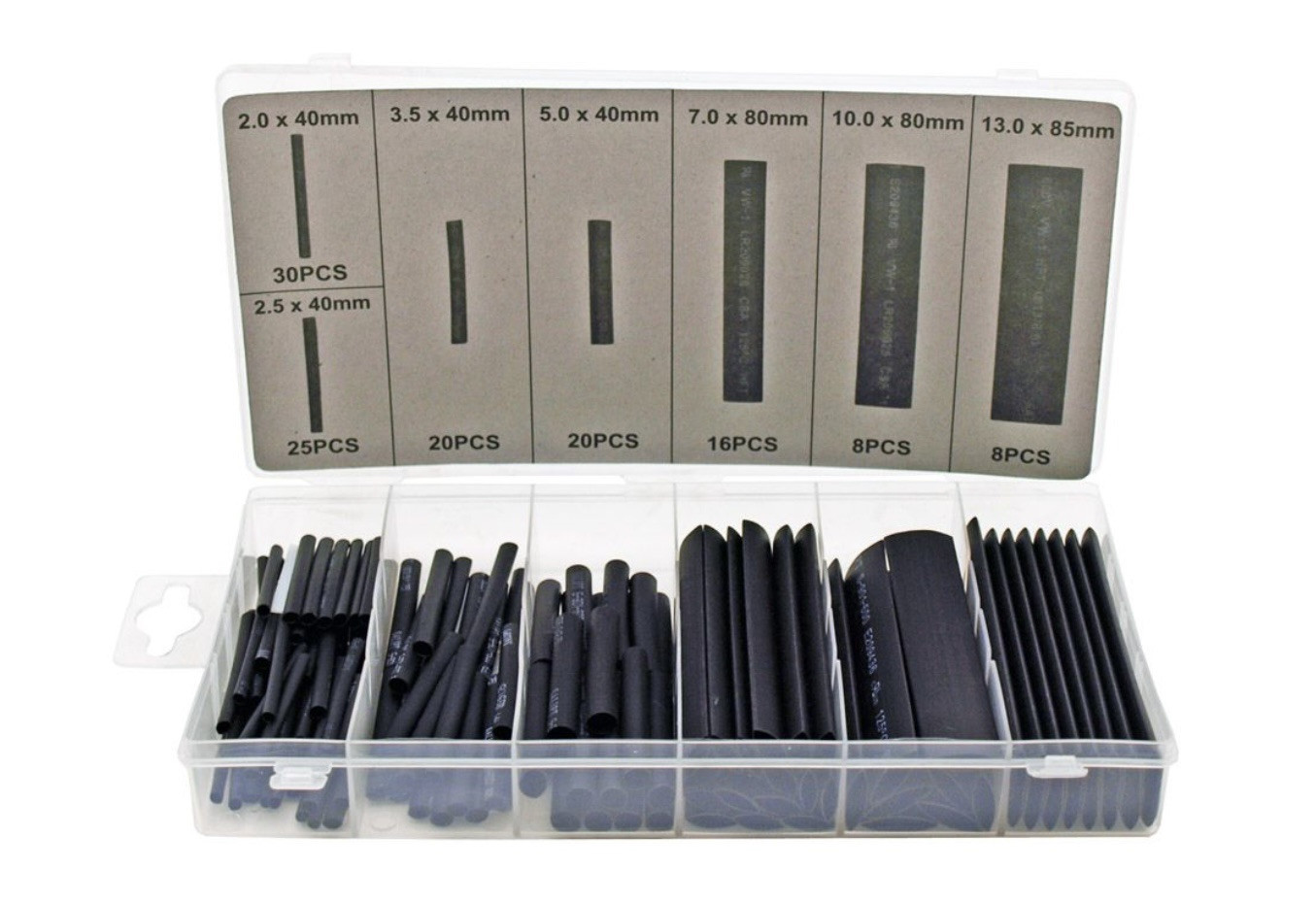 127pc Heat Shrink Wire Wrap Assortment Sleeve Tube Electrical Connection Sleeve