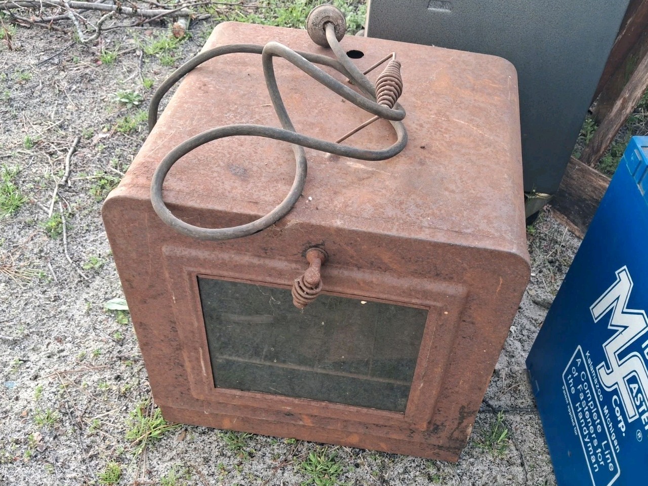 Vintage Boss Metal Egg Incubator ? Or Wood Stove ? Light Works - Farm Antique