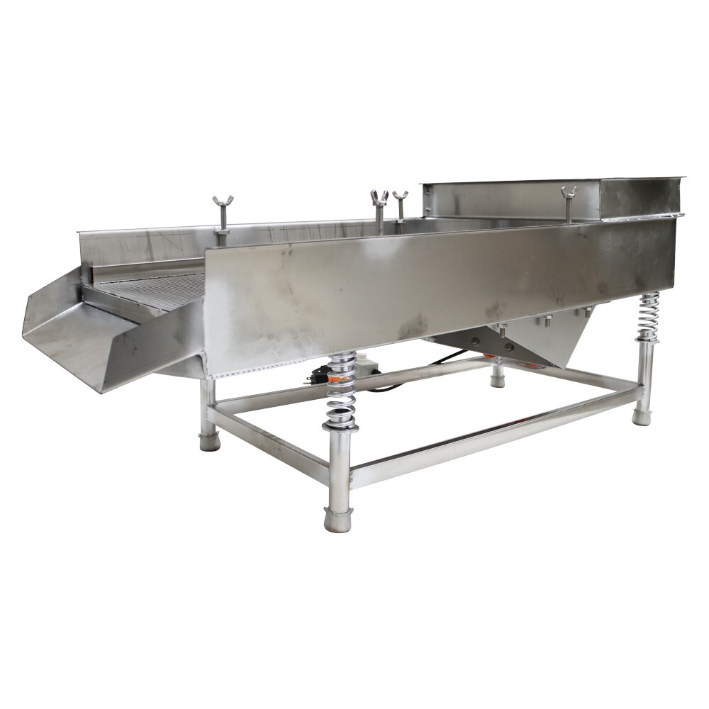 Single Layer 4mm Stainless Steel Linear Vibrating Screen 110V Screen Shaker