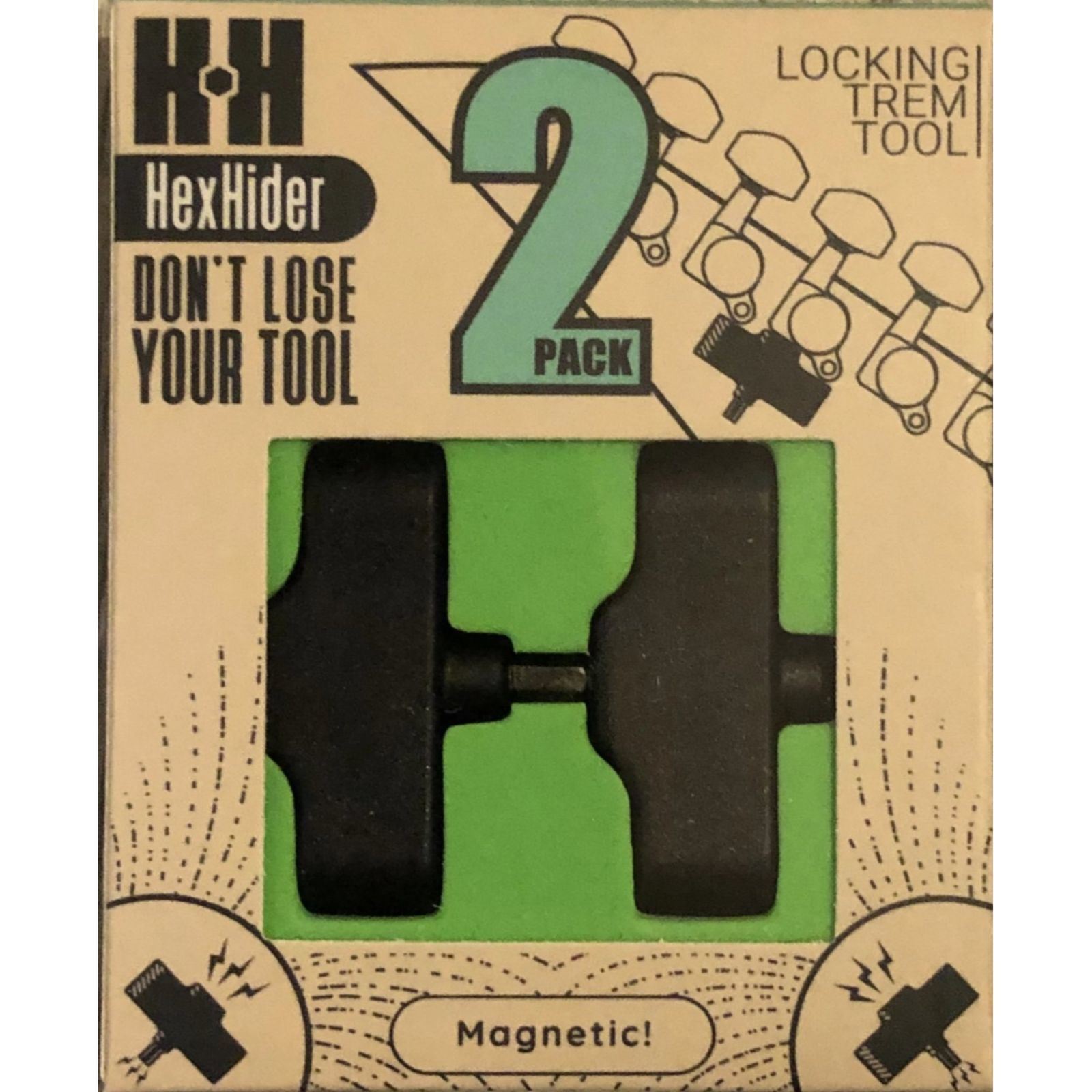 HexHider 3mm Magnetic Allen Wrench for Floyd Rose Tremolo Systems, 2-Pack