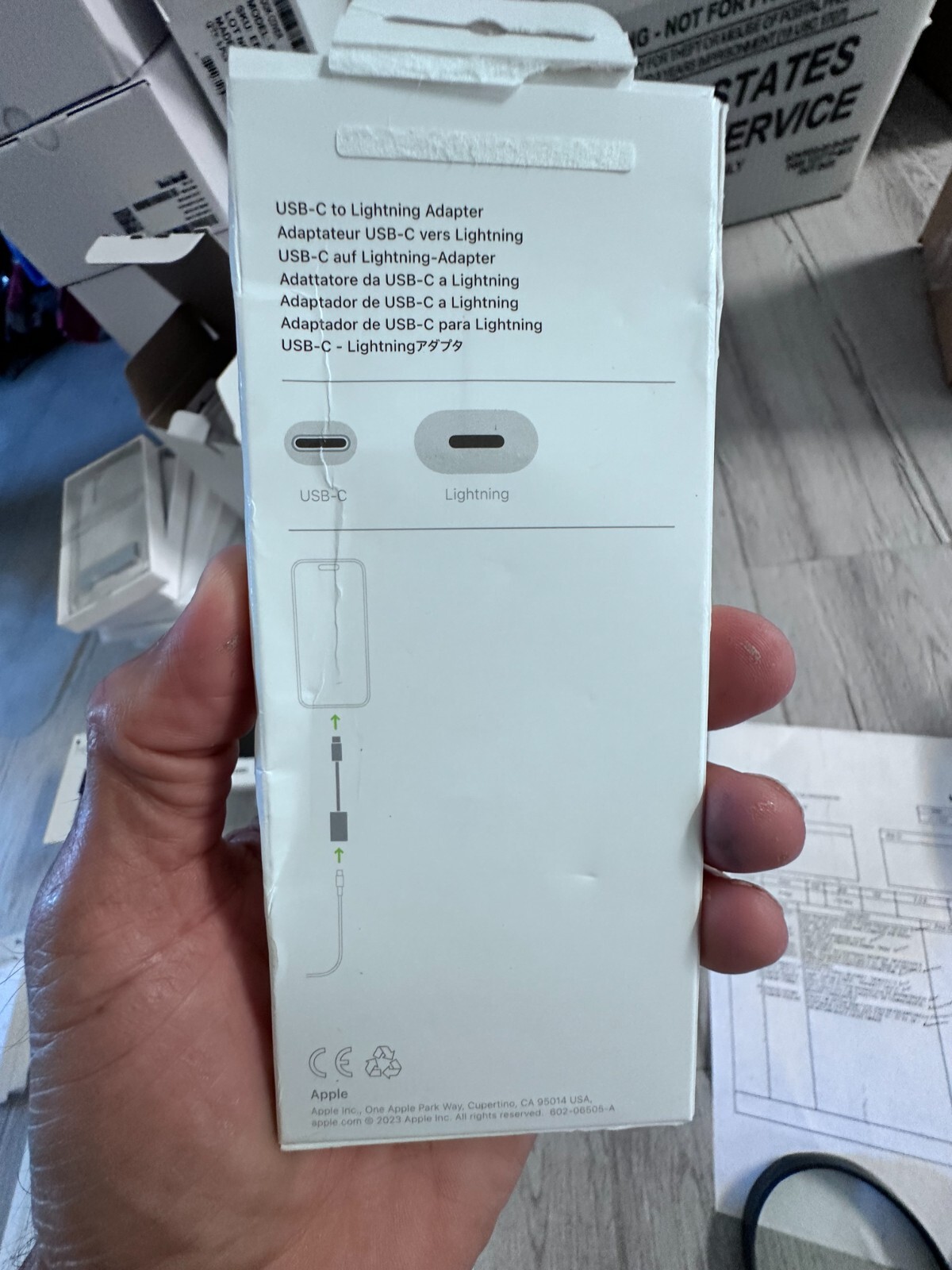 GENUINE Apple USB-C to Lightning Adapter MUQX3AM/A A2868 opened box, new.