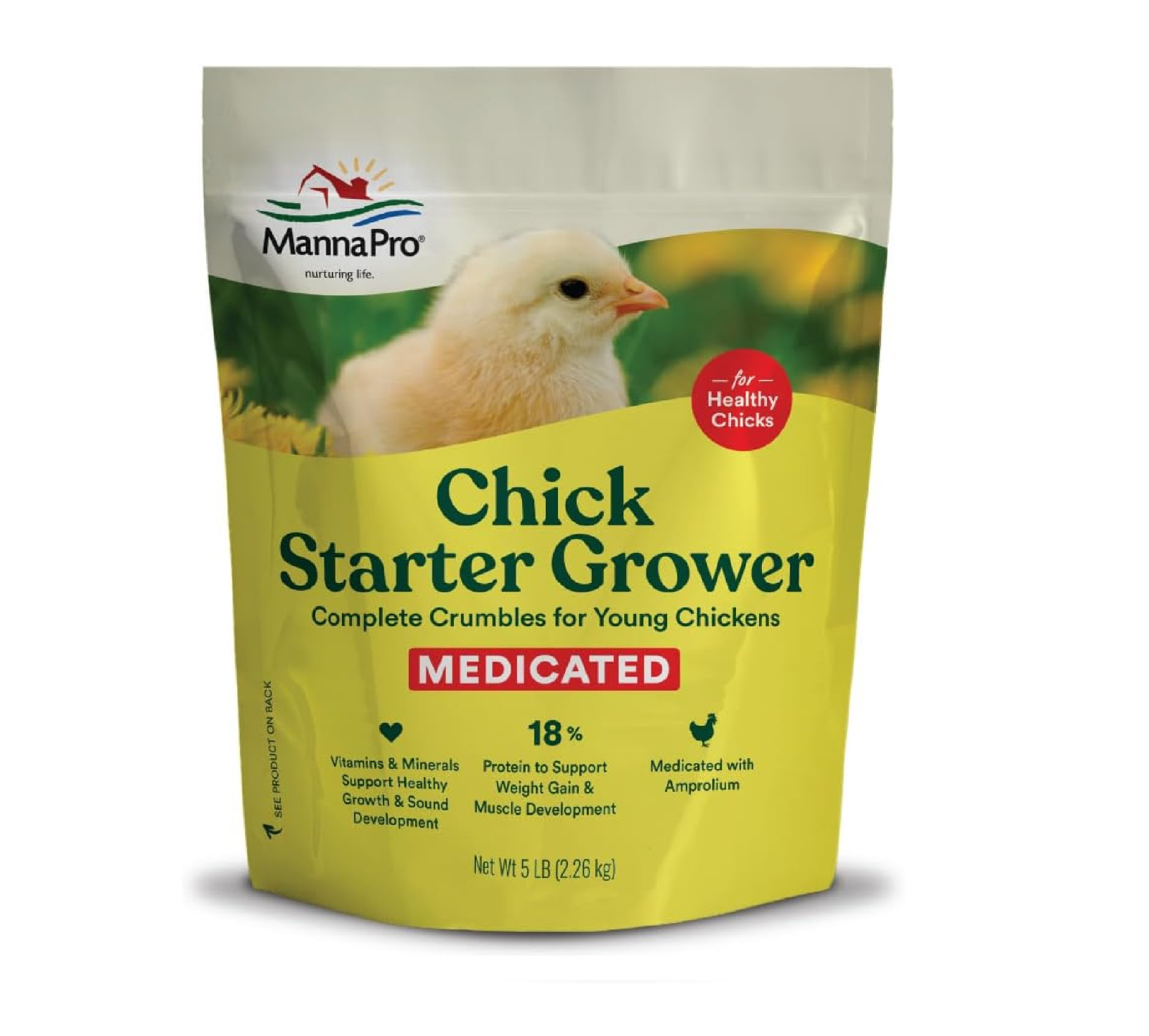 NEW  Chick Starter Grower - Medicated Chick Feed Crumble for Young Chickens