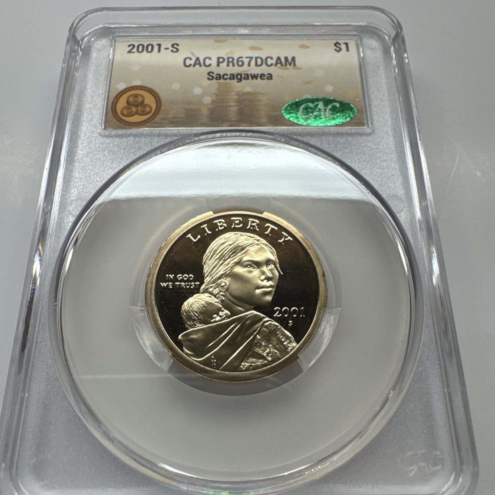2001-S Sacagawea $1 PR67 DCAM CAC CACg