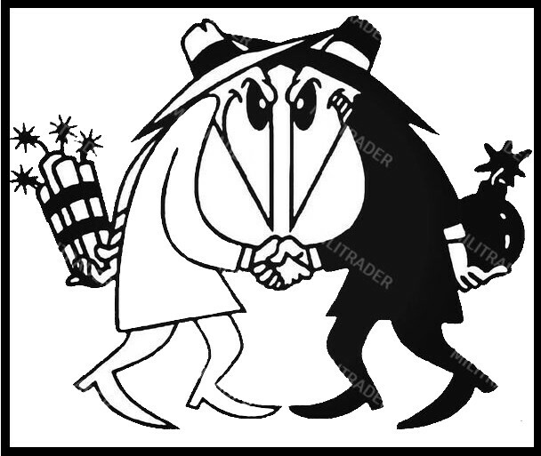 Spy vs Spy (Rectangle) 3" Decal Sticker