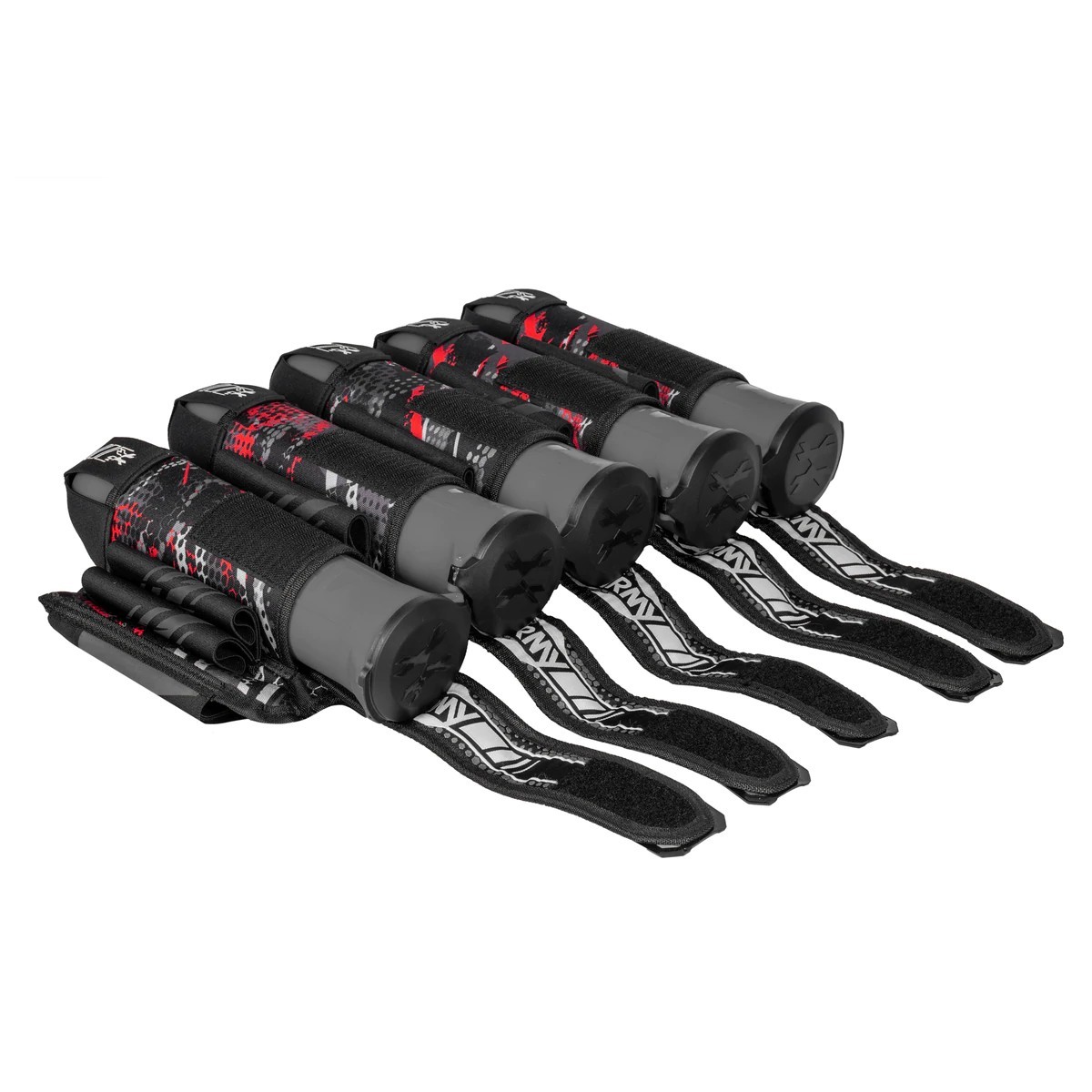 New HK Army Eject 5+4+4 Paintball Pod Harness / Pack - Scorch - Black/Red