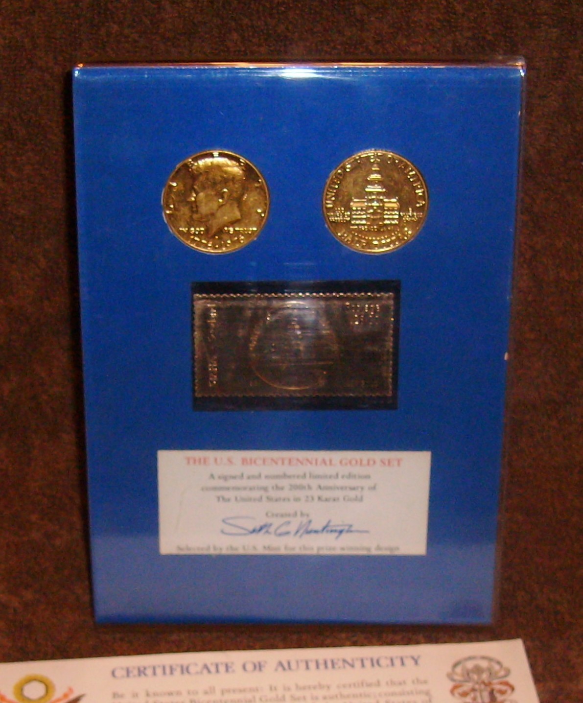 Signed And Numbered Limited Edition 23 Karat - The U.S. Bicentennial Gold Set