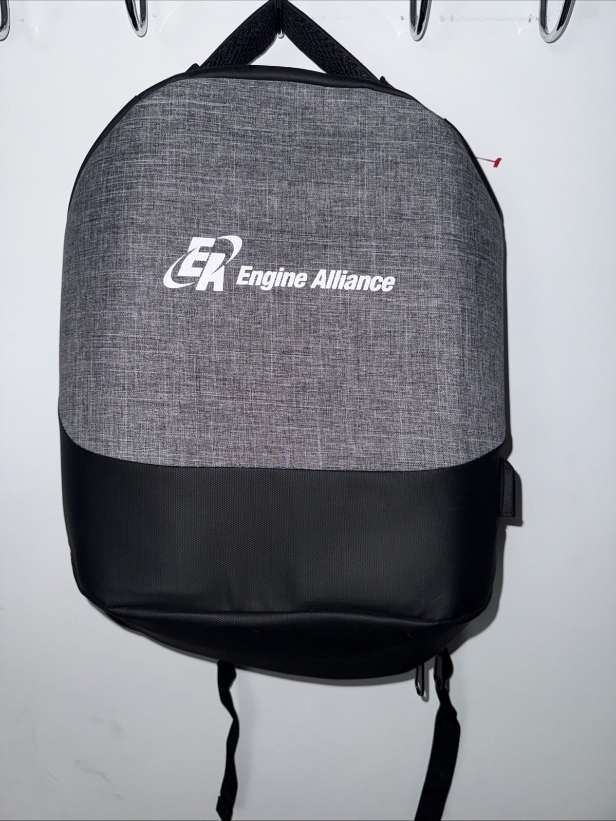 Engine Alliance Gray Marl Black Super Roomy & Wide Charging Laptop Backpack