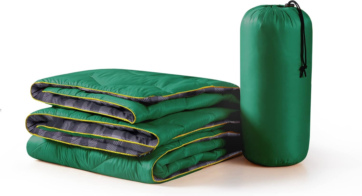 Waterproof Puffy Camping Blanket - Lightweight Packable Outdoor Quilt with Corne