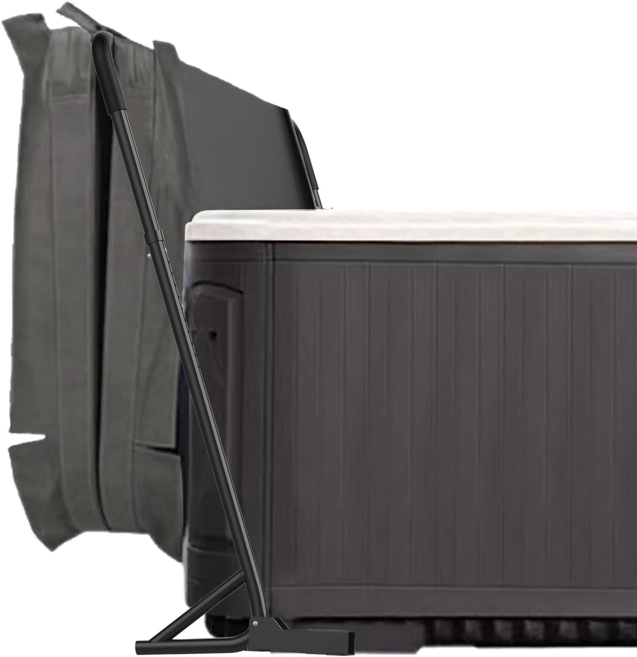 Hot Tub Cover Lifter, Spa Lift, 31-41 inches x 96 inches, Black