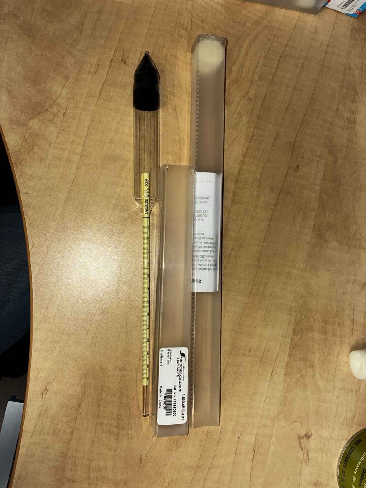 SP Bel-Art, H-B DURAC 39/51 Degree API ASTM 5H Hydrometer