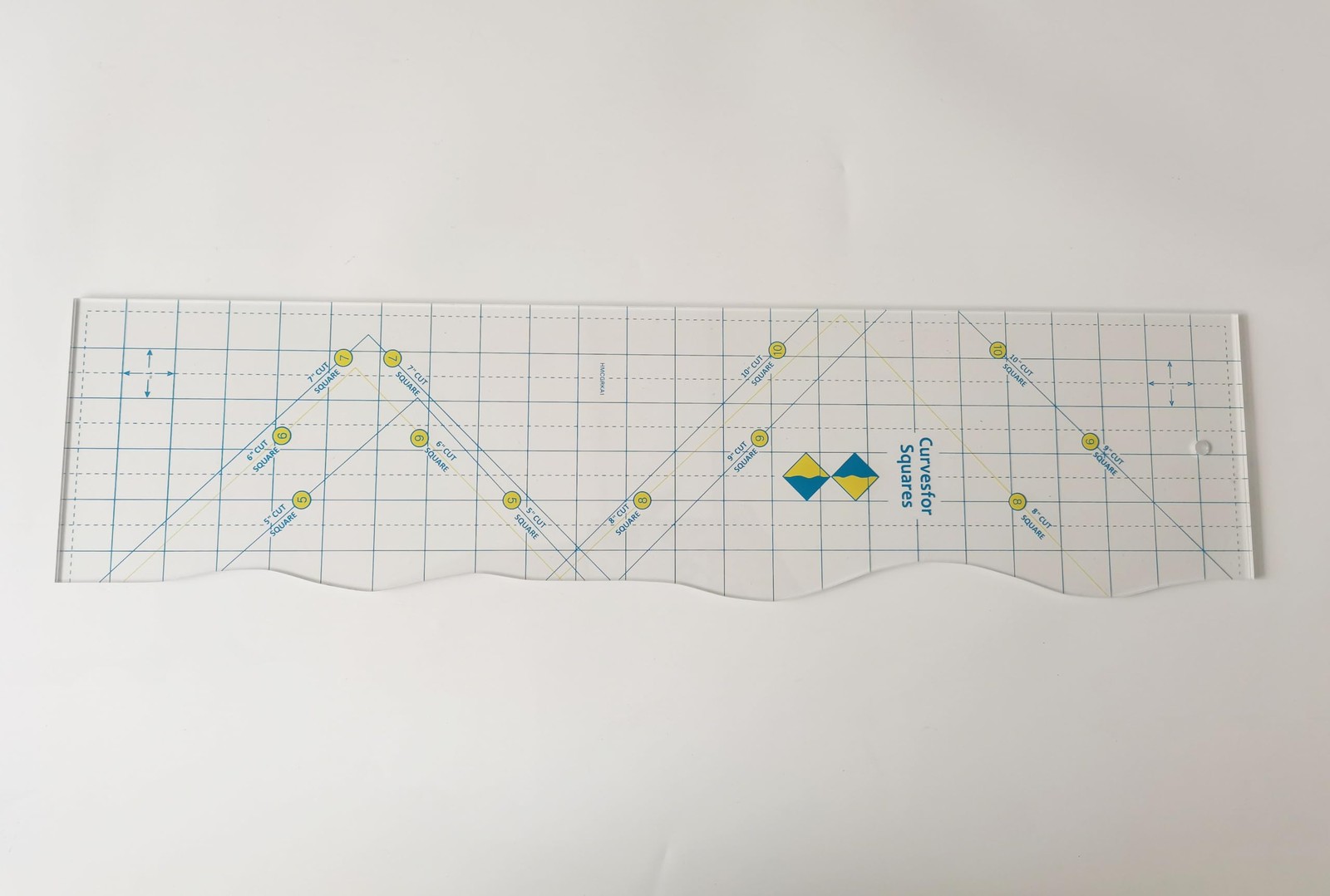 Curvesfor Squares Template for Sewing Quilting 24"x5.5"