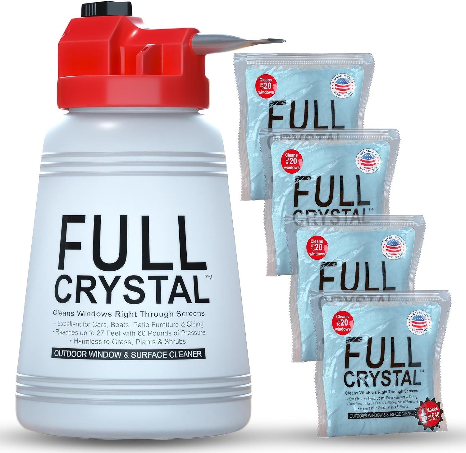 Outdoor Glass Cleaner - 27 ft , 80 Windows