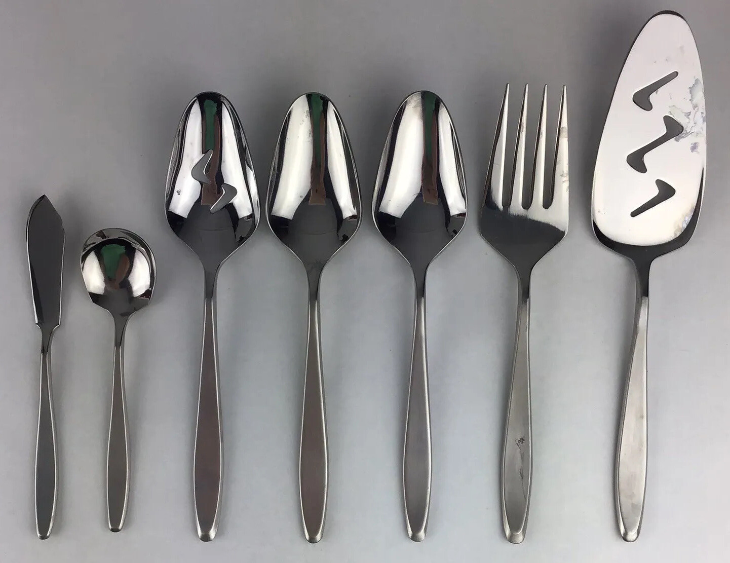 Easterling Rhineland Stainless Japan Flatware 7 Pc Serving Set Pie Server Meat