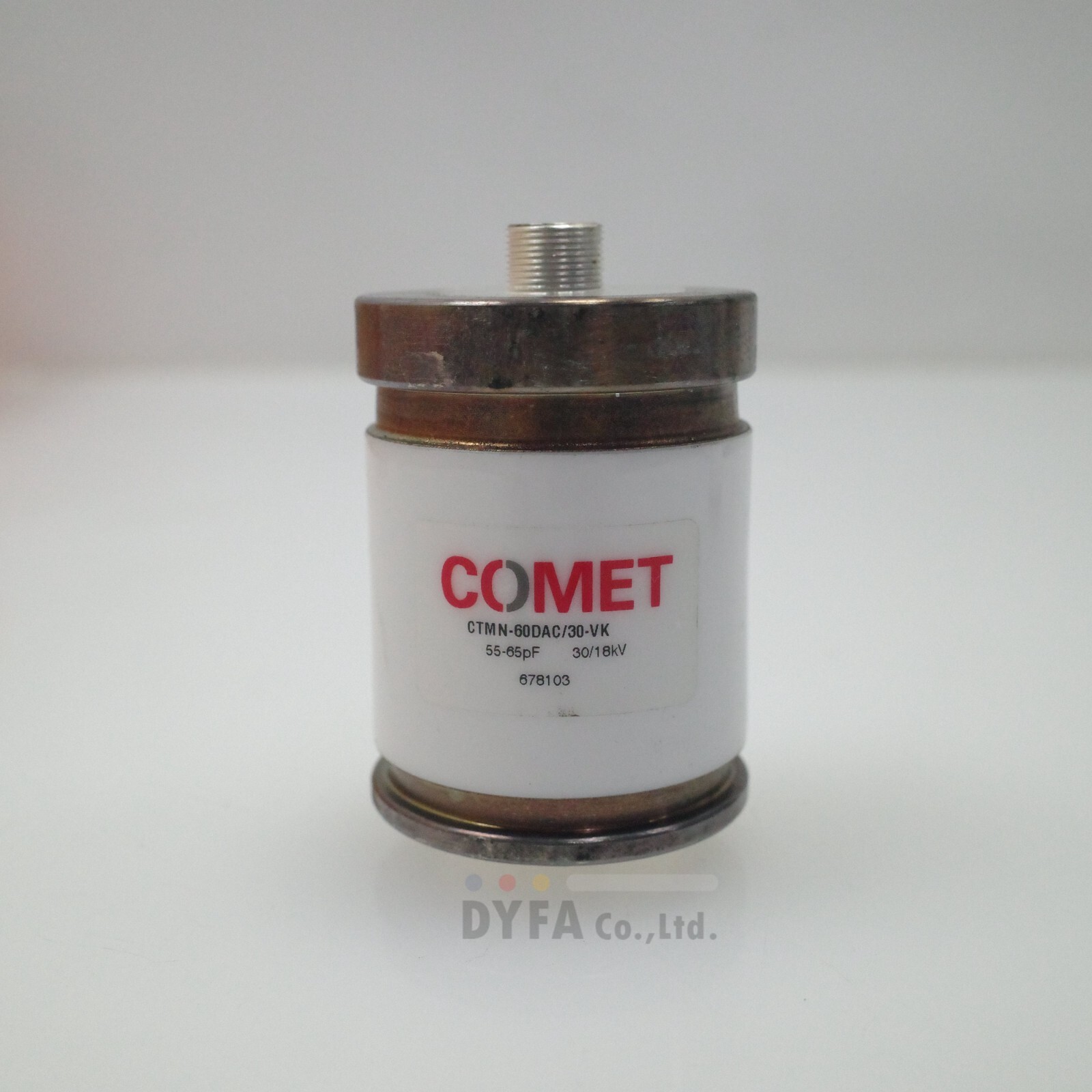 COMET discolored capacito Used CTMN-60DAC/30-VK 55-65pF 30/18kV SEM-I-932=2L12-1