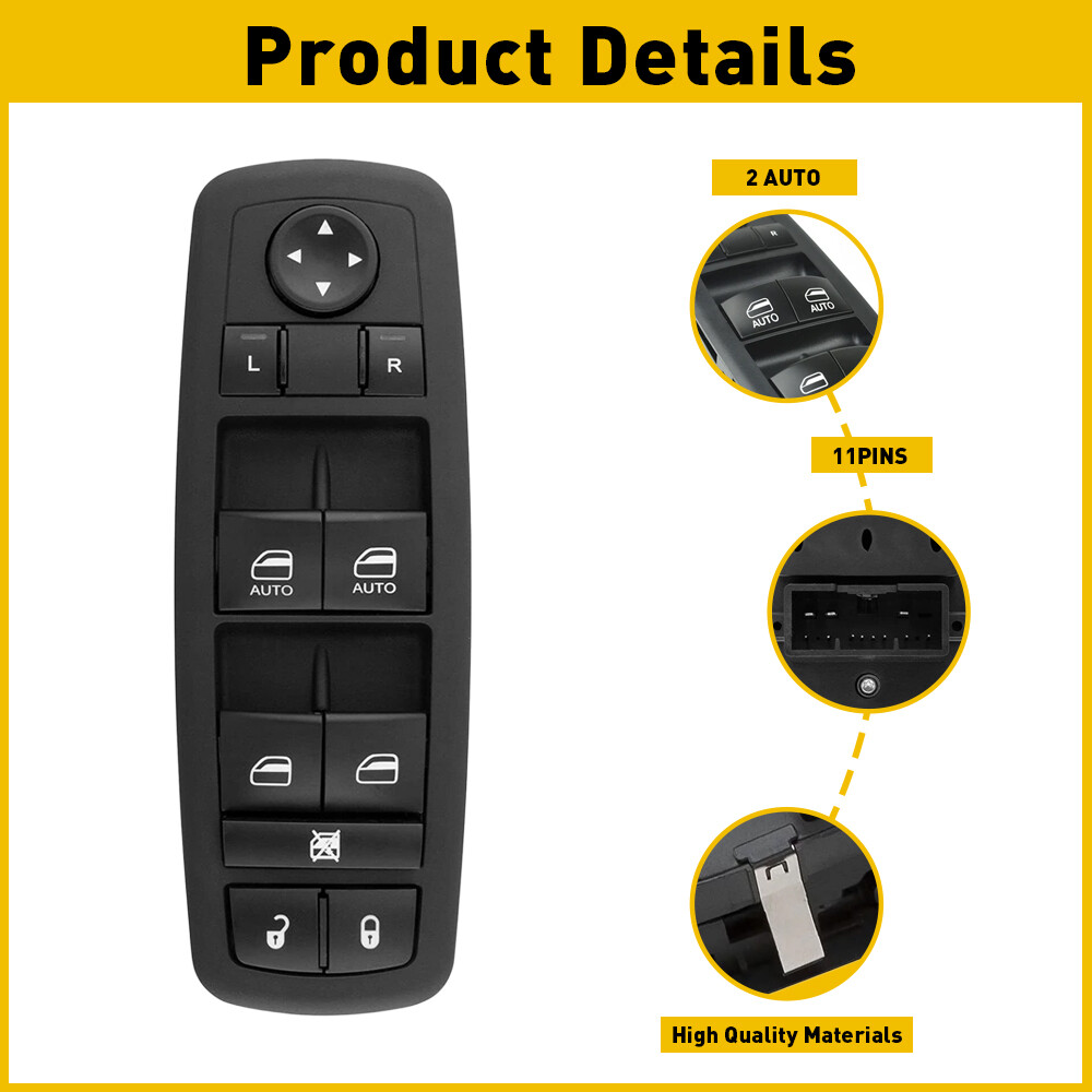 Driver Side Power Window Mirror Control Switch For 2015-2019 Dodge Charger Sedan