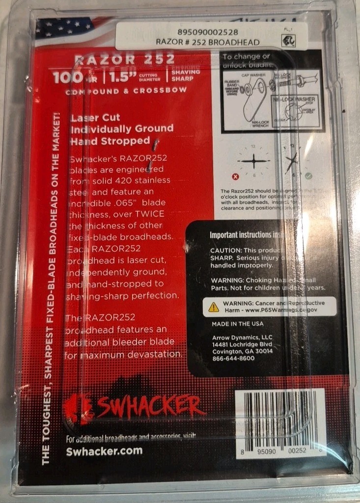 Swhacker SWH00252 Blade Broadhead - Silver