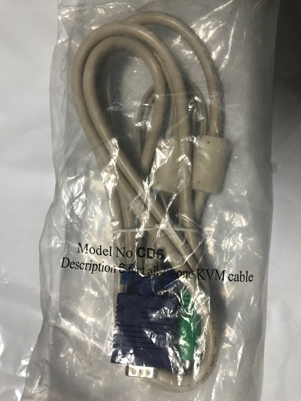6 feet All-in-One KVM Cable CD6 CD-6 PS/2 type