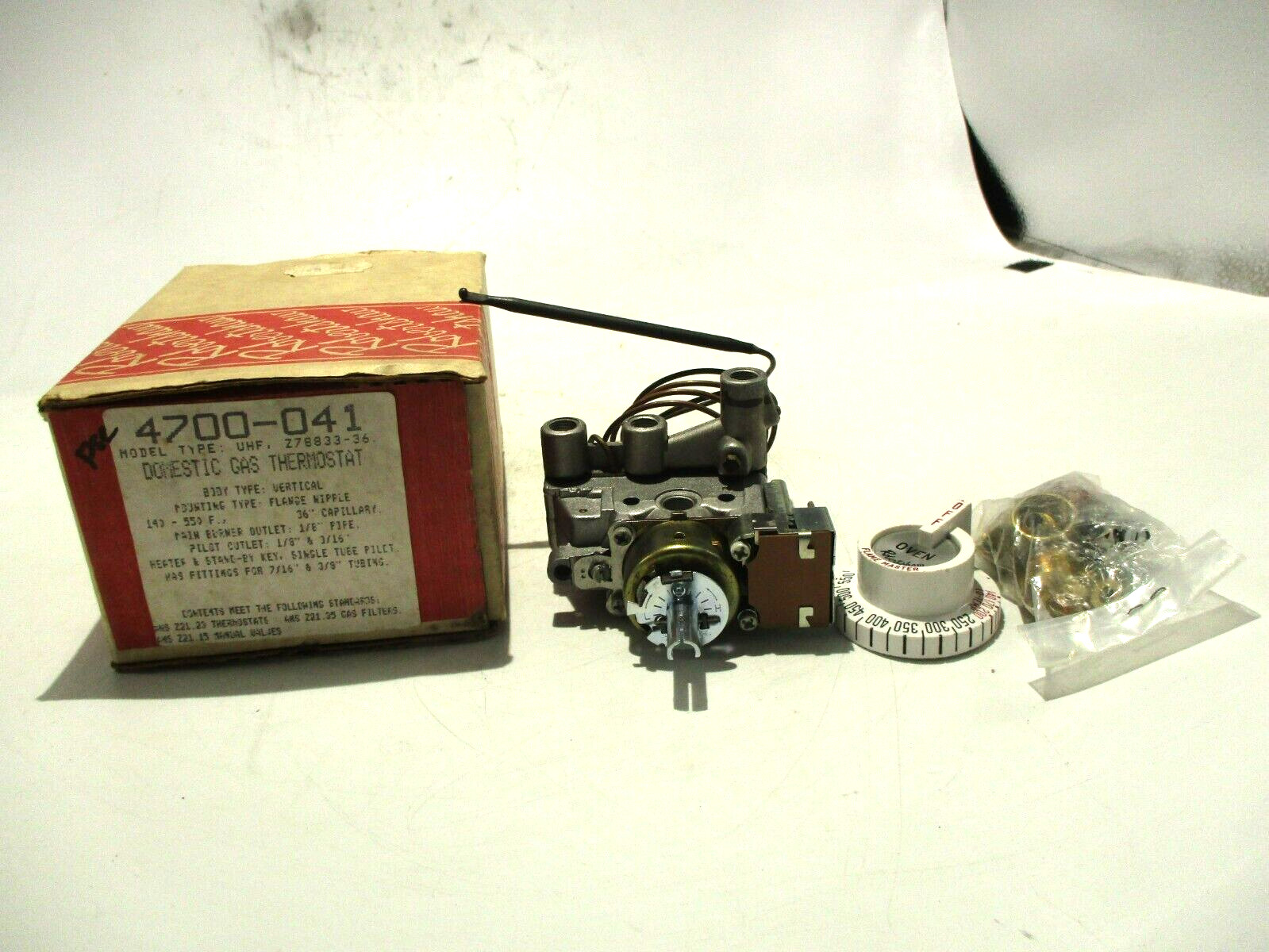 NEW ROBERTSHAW 4700-041 UHF GAS OVEN THERMOSTAT 140-550F