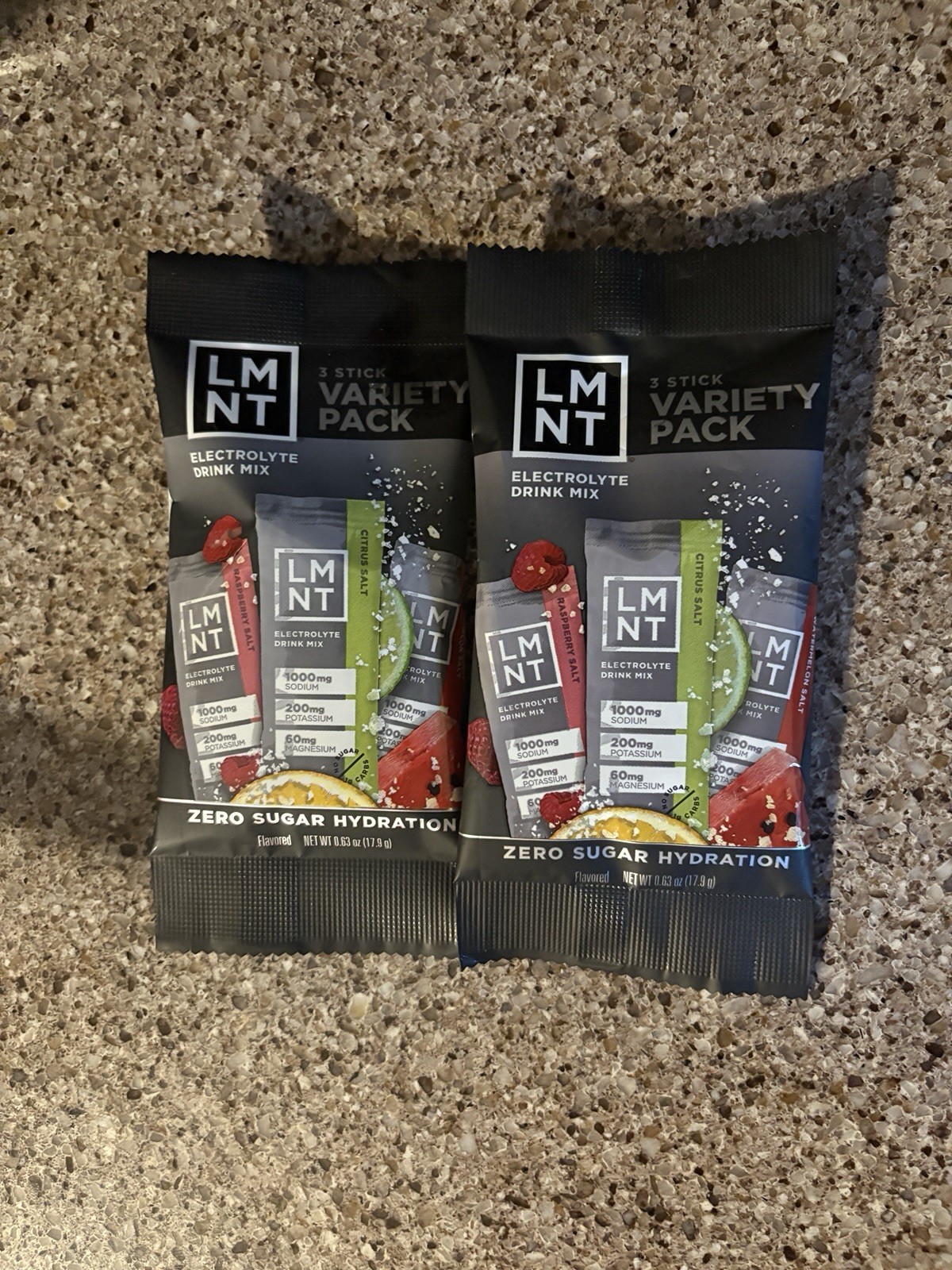 6 LMNT Electrolyte Drink Mixes 2x  3 Stick Variety Pack Citrus Raspberry Melon