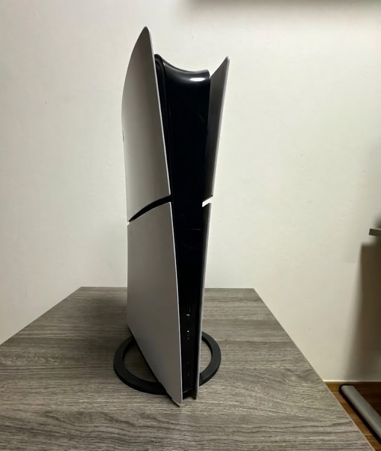 Black PS5 Vertical Stand Desk Shelf Organizer Display Rack for Condo Apartment