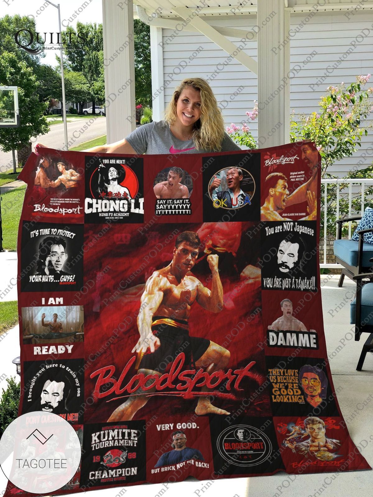 Bloodsport Blanket, Bloodsport Movie Fleece, Sherpa Blanket Soft and Cozy
