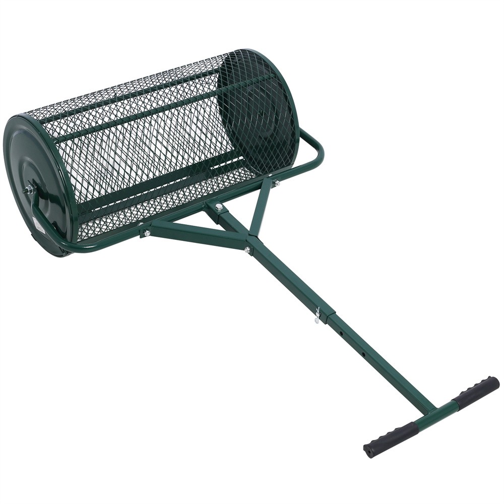 24" Peat Moss Spreader Compost Spreader Metal Mesh Planting Spreaders Roller