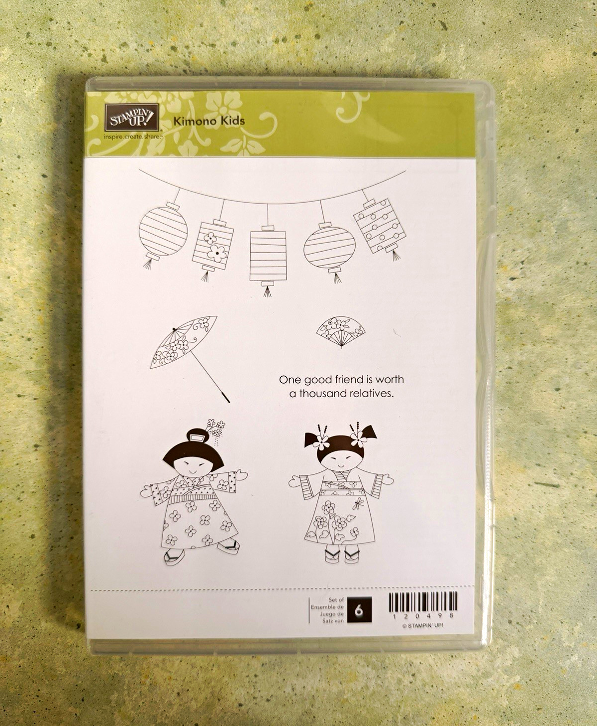 Stampin' Up! Kimono Kids Complete Discontinued Stamp Set Excellent Condition