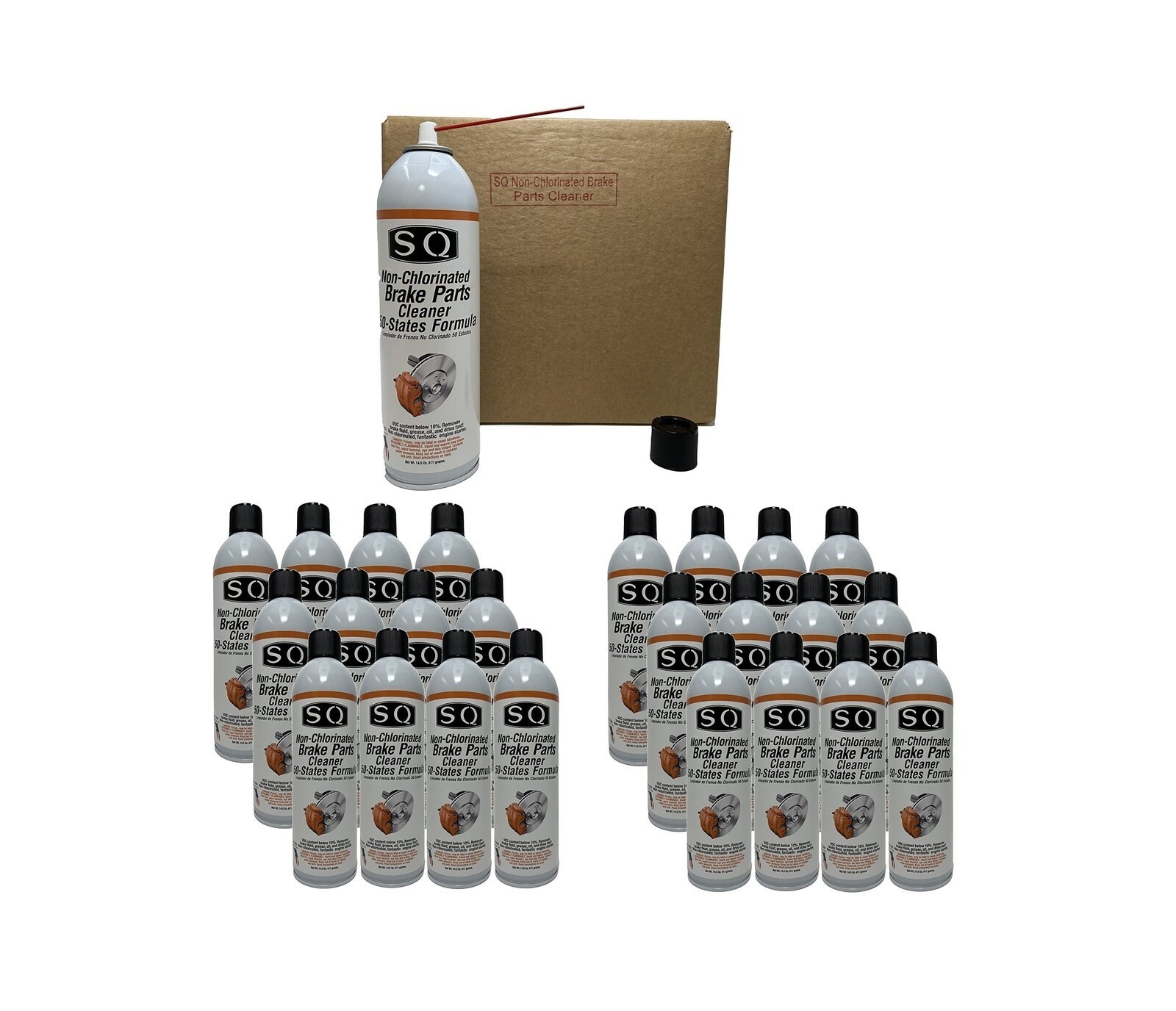 SQ Non-Chlorinated Brake Parts Cleaner, 50 State Compliant, 14.5 oz per can (...