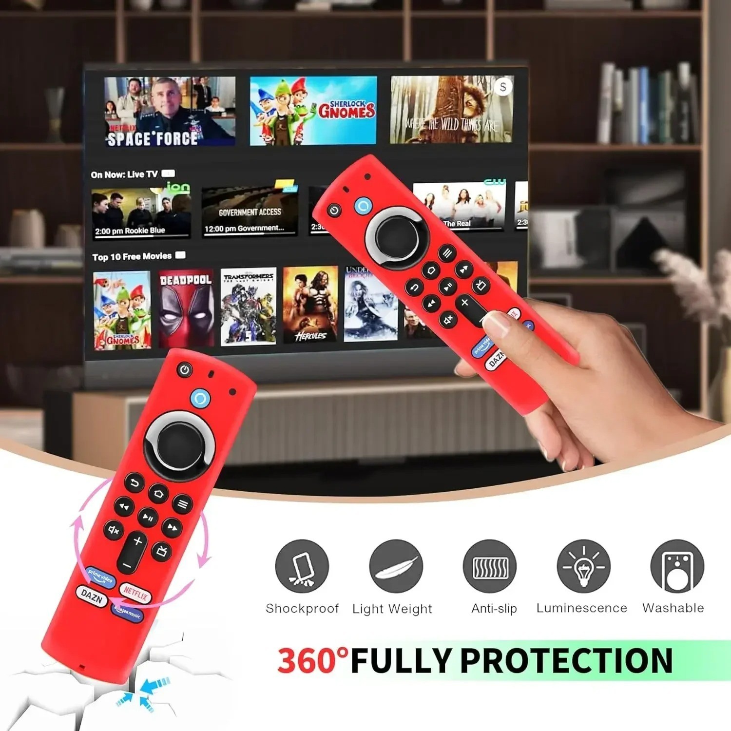 Silicone Case Remote Control for Amazon Fire TV Stick Lite 4K 3rd Gen Alexa