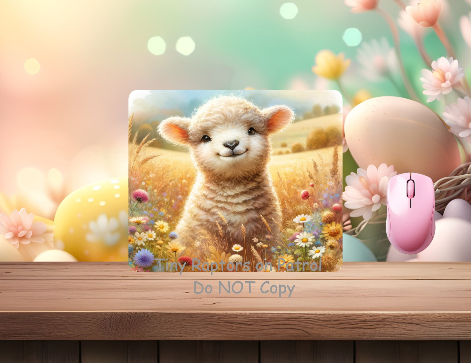 Easter Sheep neoprene PC/laptop Mouse Pad, CHOICE, FREE shipping, gifts, spring