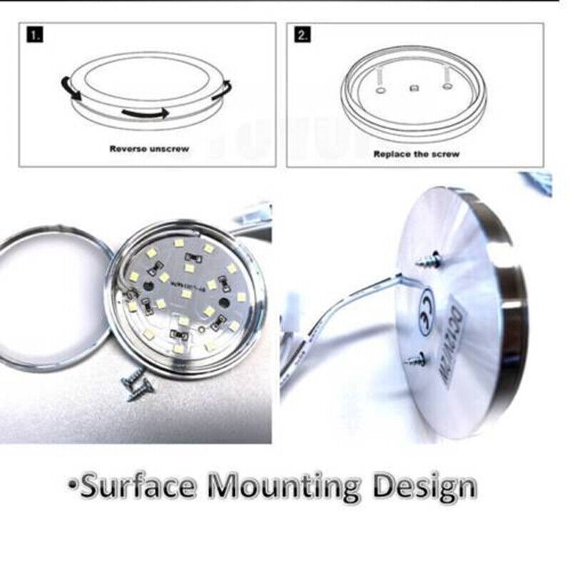 4Pcs Warm White Under Cabinet Lighting LED Light For Display Case Locker Cabin