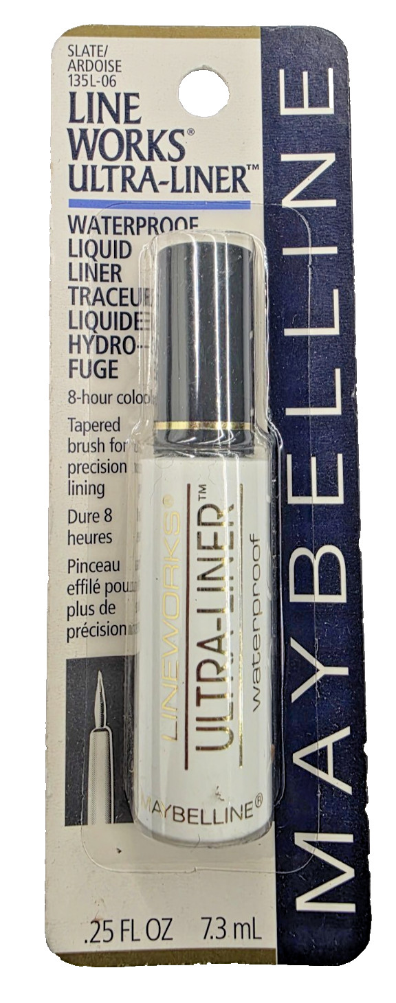 NEW Maybelline LINEWORKS Ultra Liquid Eyeliner Waterproof-135L-06 SLATE