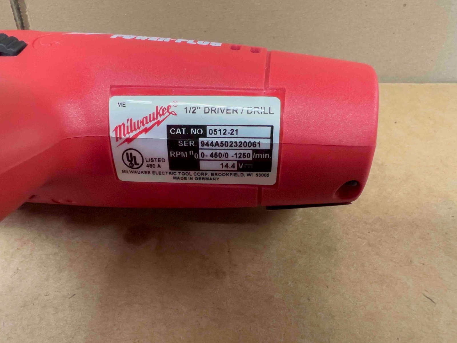 Milwuakee 0512-26 1/2" Driver Drill kit 14.4V, with flash light.