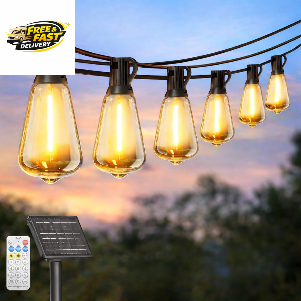 Solar String Lights Outdoor Waterproof with Remote & Timer, LED Shatterproof ST3