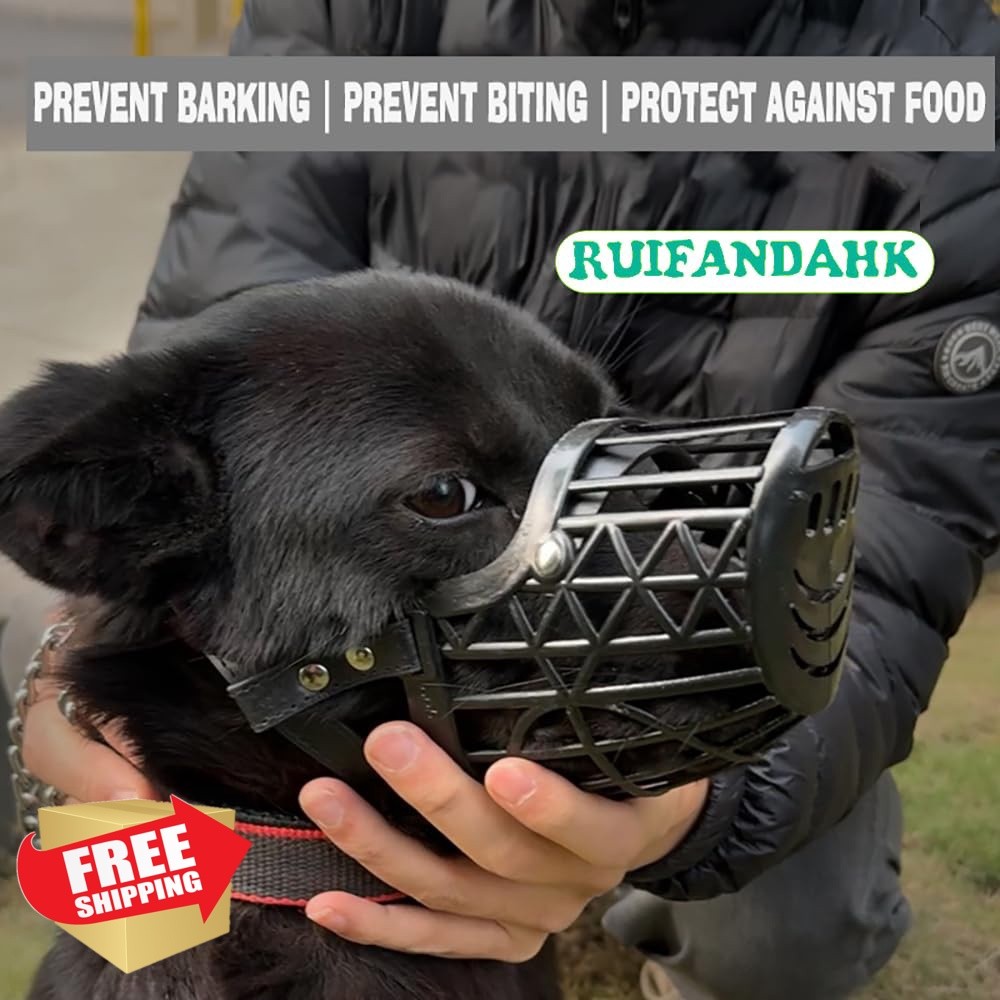 RUIFANDAHK Dog Muzzle 4# Black