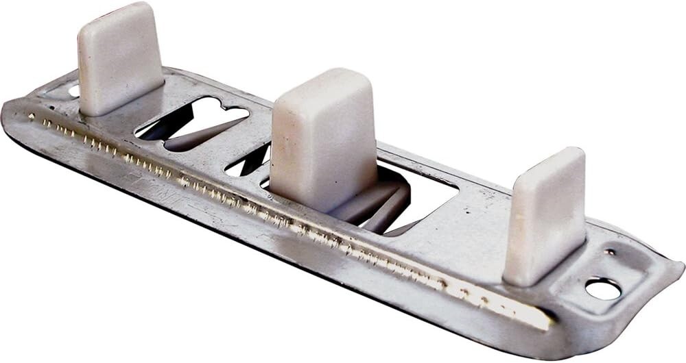 Compact Adjustable Closet Door Guide - Stamped Steel & Nylon Tips 2 Pack