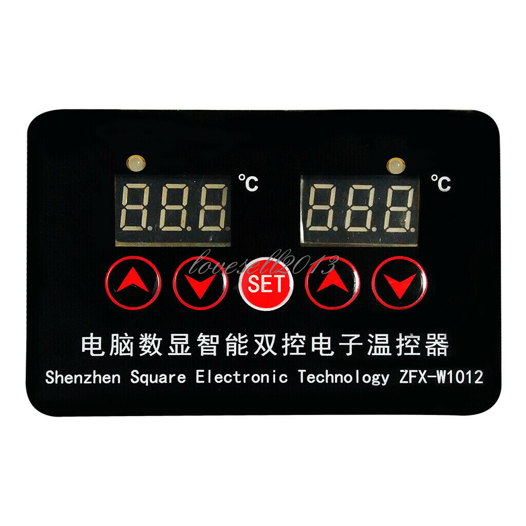 DC 12V NTC 10K Dual Digital Thermostat Temperature Controller Sensor Module W
