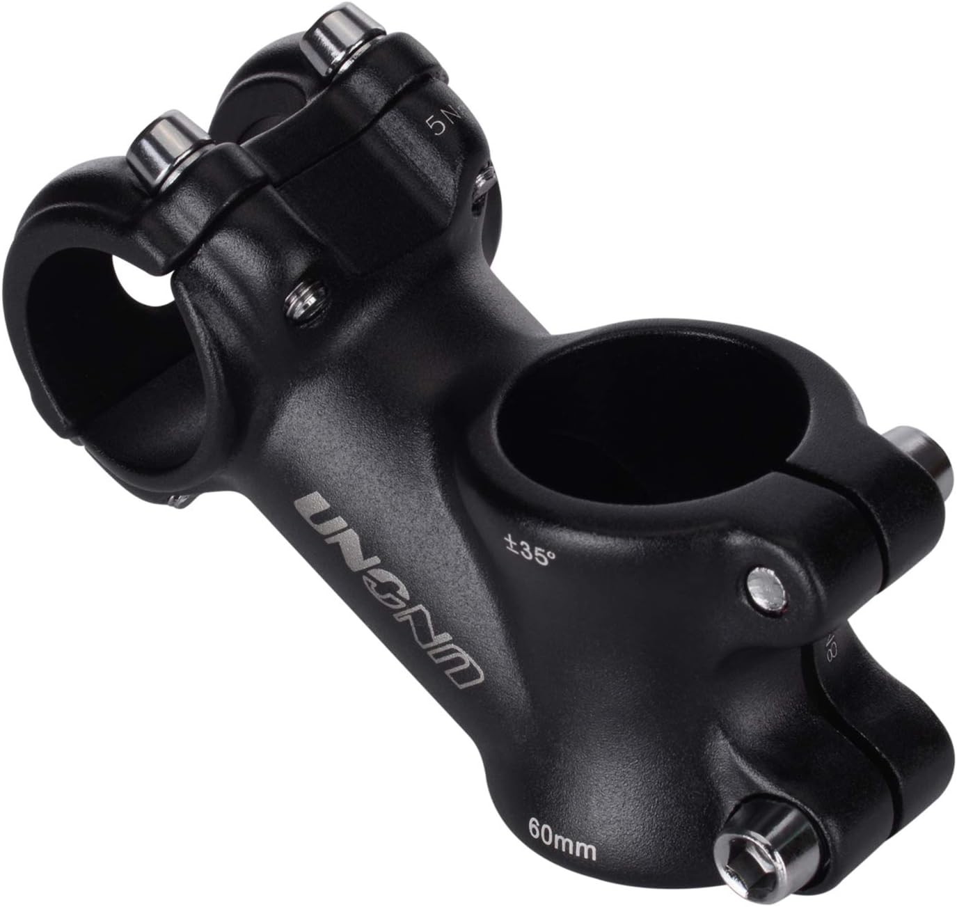 Short Bike Stem 35 Degree 25.4x60mm Handlebar Stem Riser for Mountain Bike, Road