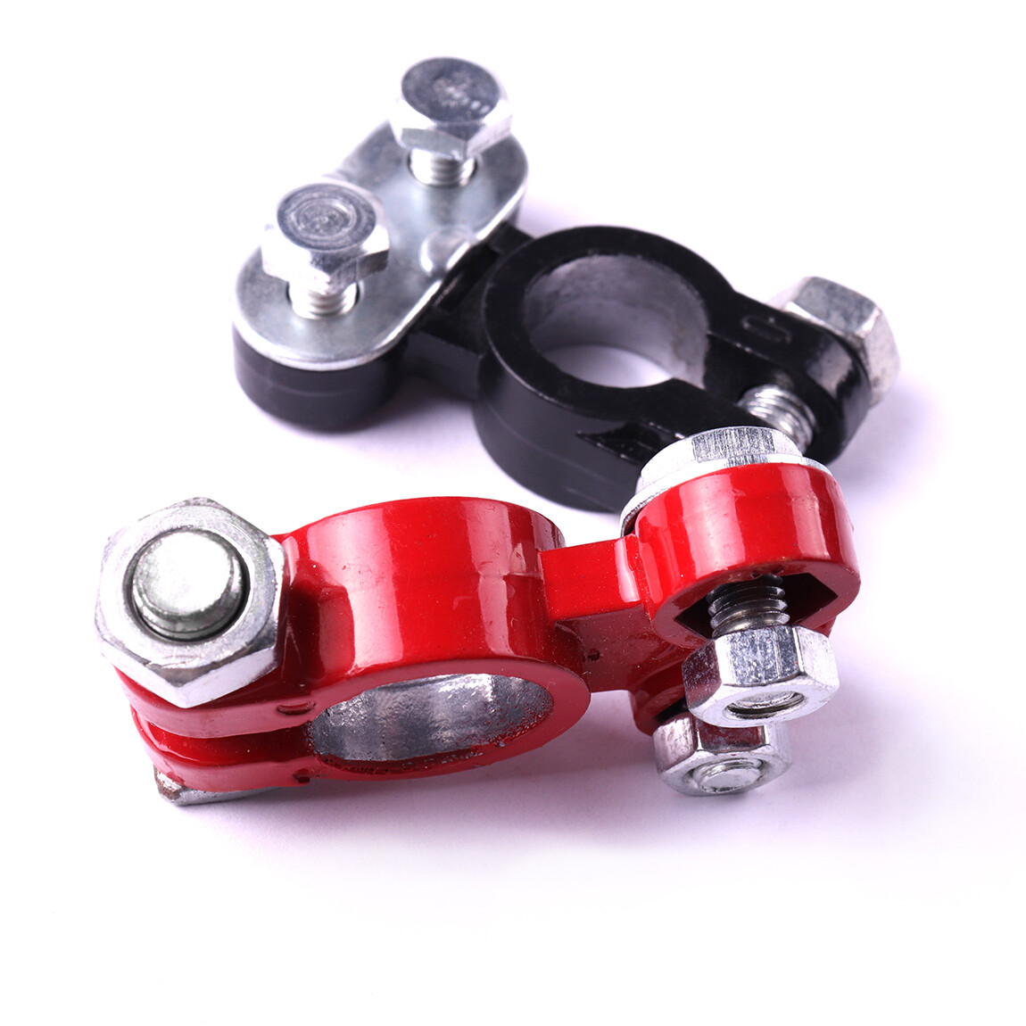 Car Battery Terminal Clamp Connectors Positive Negative Release Disconnect 2PCS