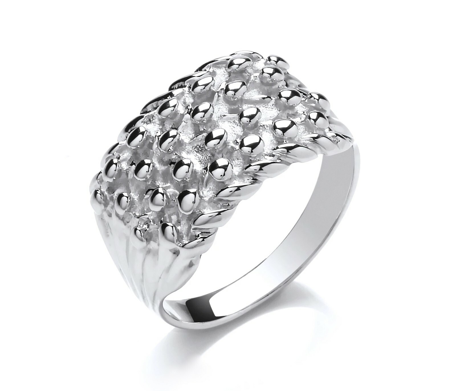 Sterling Silver 4 Row Keeper Ring 925 - ALL SIZES AVAILABLE including LARGE