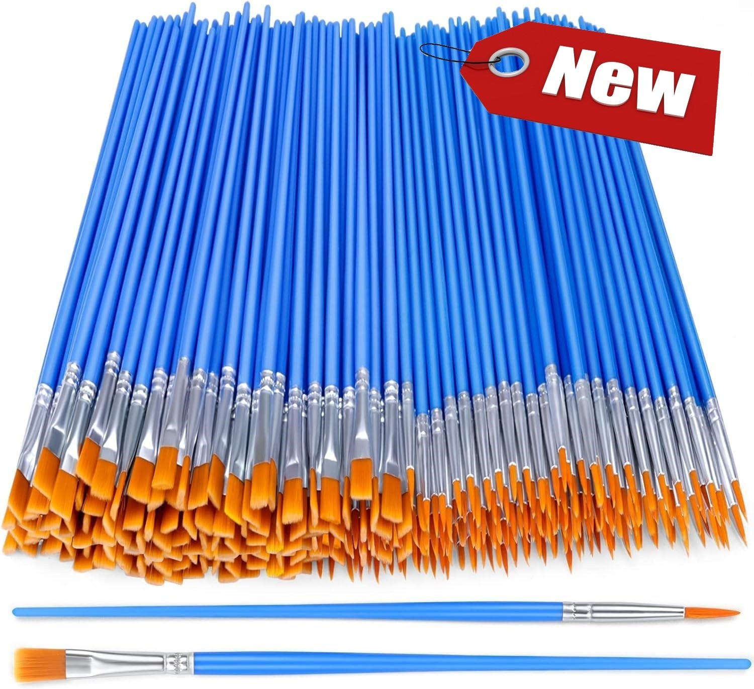 Pinceles de nailon para pintura al óleo y acuarela multiusos, 200 unidades, NEW