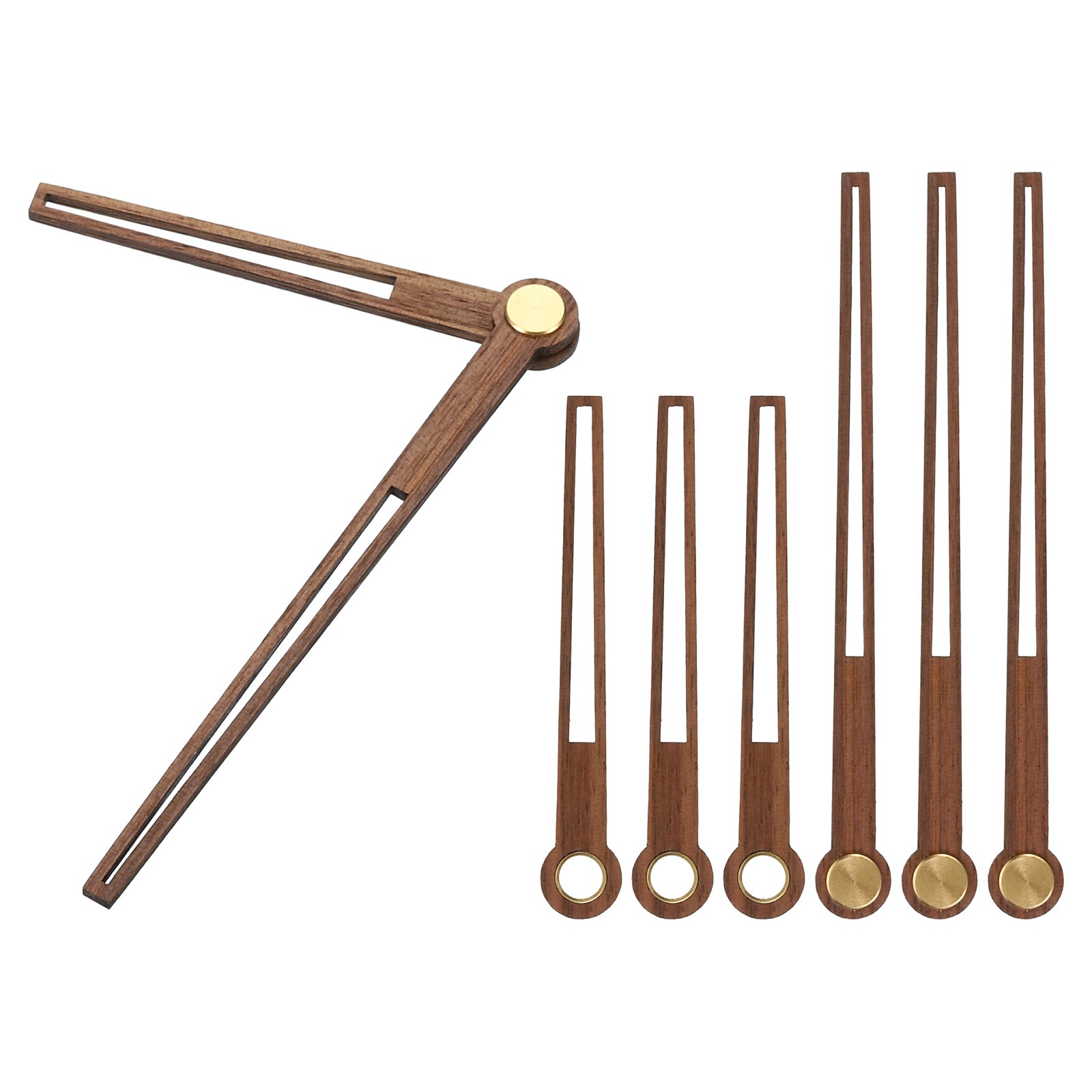 Clock Hands Kit, 4 Set Wooden Clock Hand Parts for 10 Inch Clock, D1