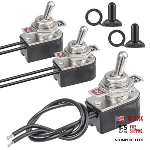 Toggle Switch ON Off 2Pin Toggles Switches SPST 6A Toggle Switch with Leads