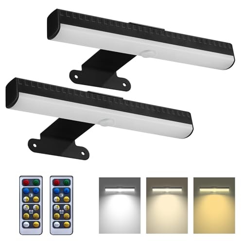 2 PACK Picture Light for Painting Battery with Remote  Assorted Colors , Sizes