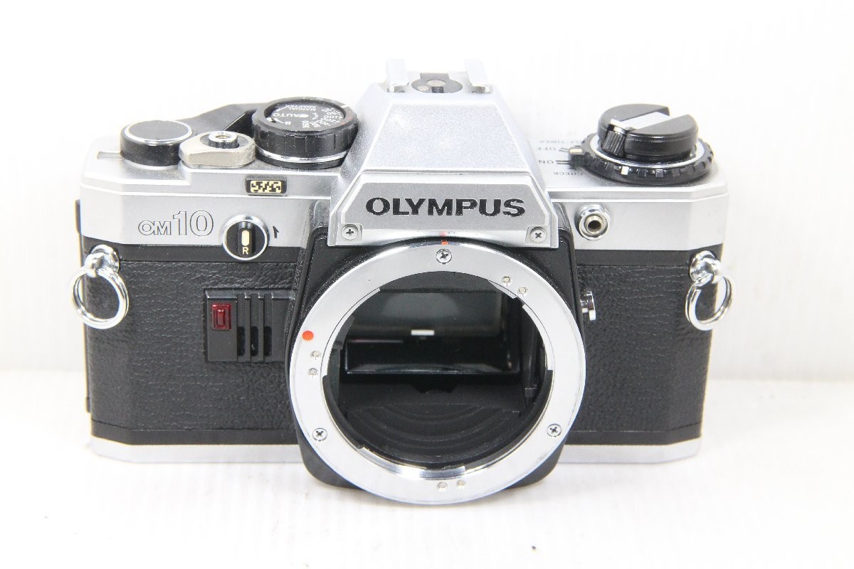 Olympus OM-10 35mm SLR Film Camera Body Silver Tested Working Dent JAPAN