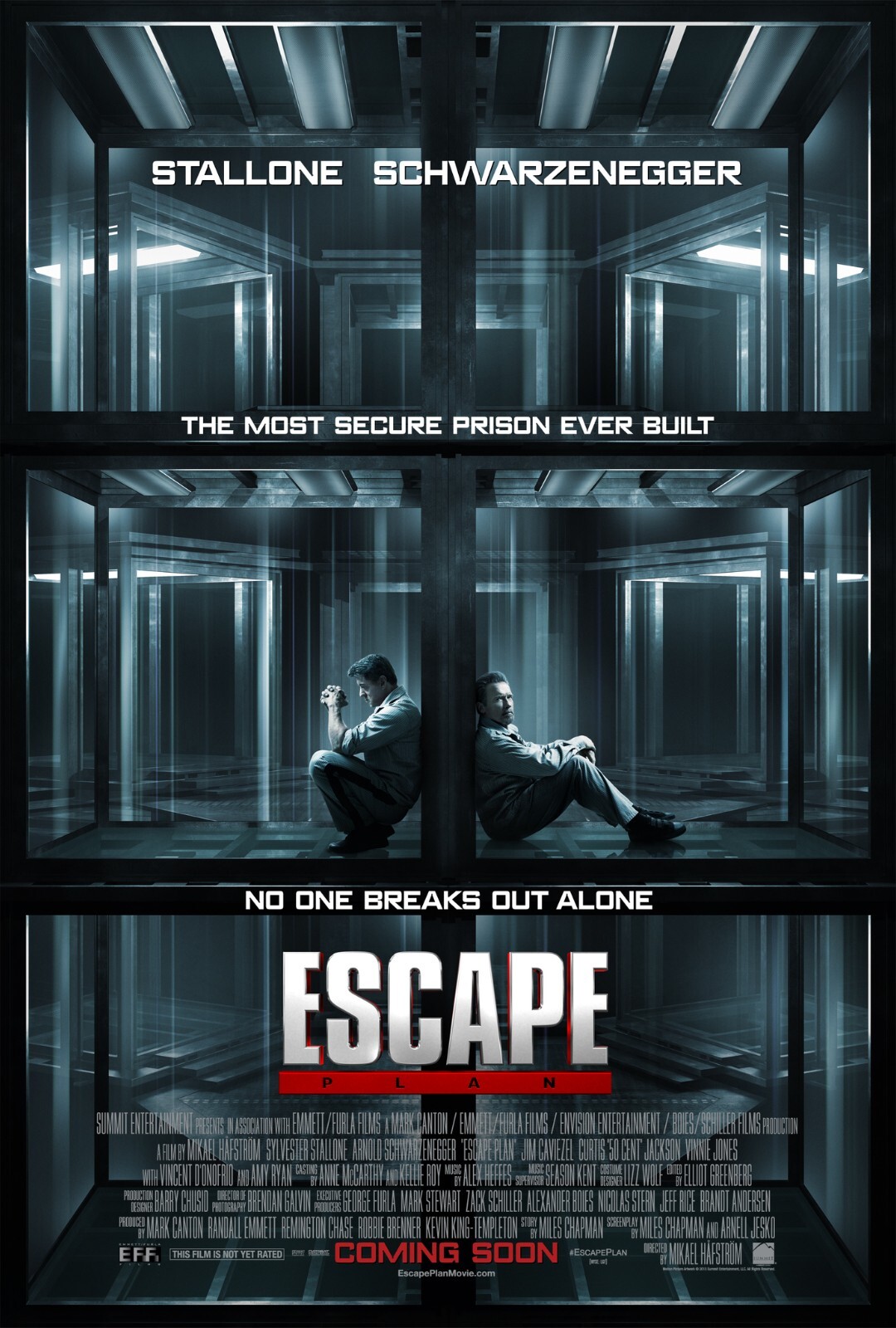Escape Plan movie 2013 11x17 poster Arnold Schwarzenegger Sylvester Stallone NEW