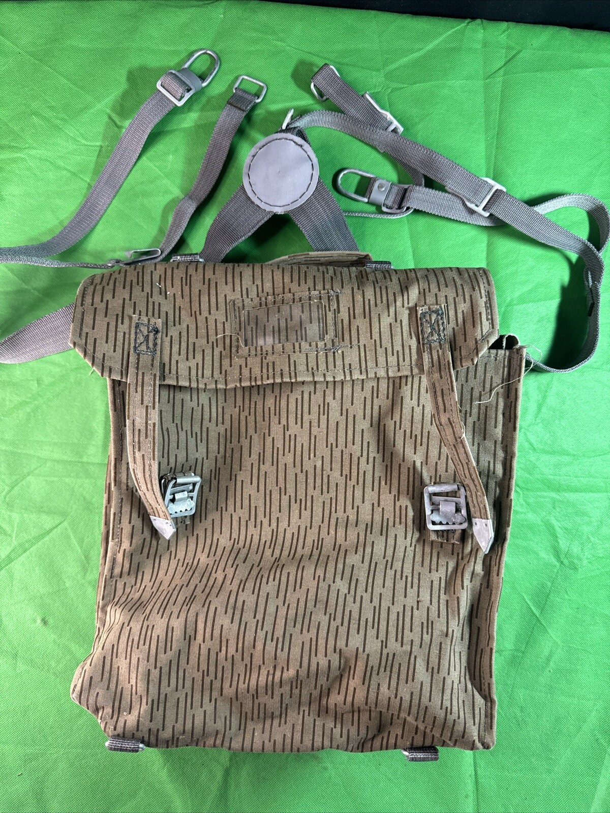 Vintage East German NVA Rucksack Strichtarn Camo Backpack - Raindrop Field Gear