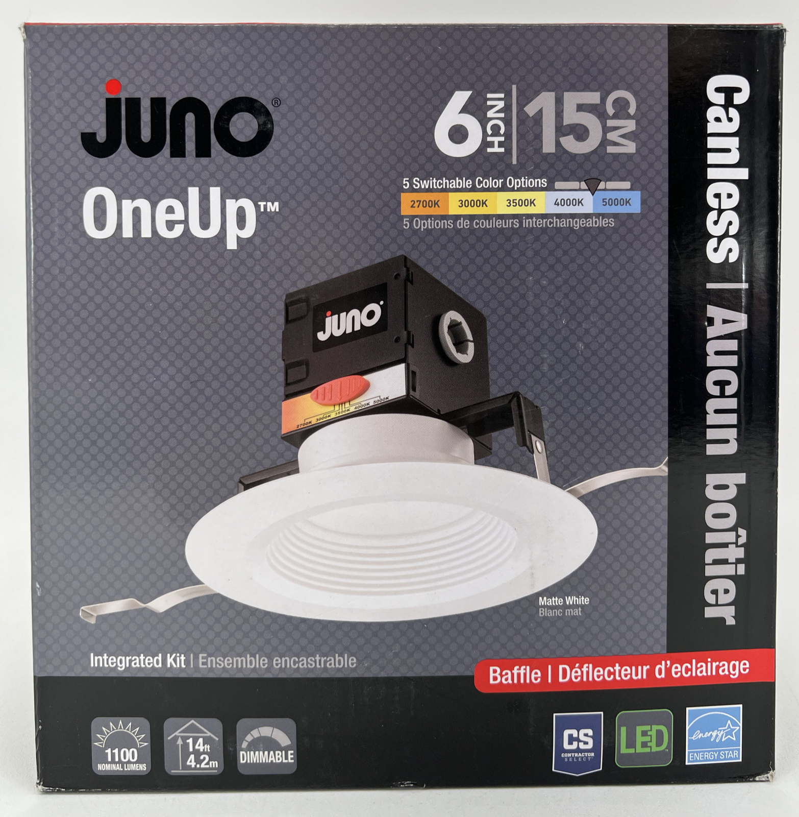 Juno JBK6 ADJ 6 in. Selectable CCT Canless Integrated LED Recess