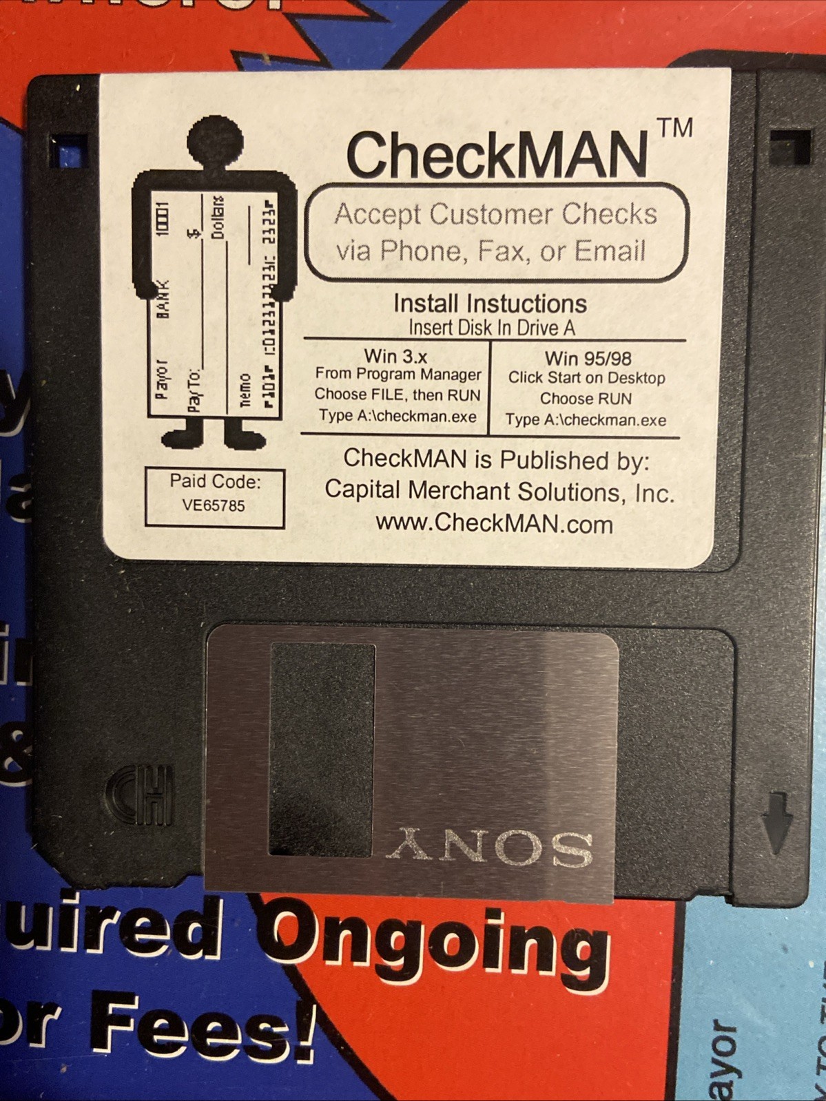 CHECKMAN CHECK PRINTING SOFTWARE/ROM